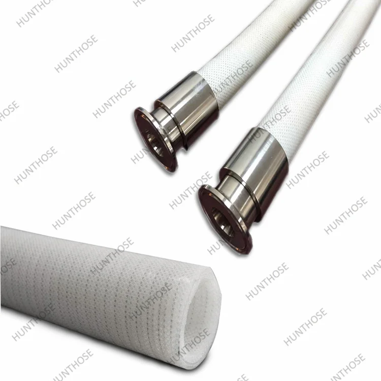 Not Contain Any Plasticizer 304 Stainless Steel Tube  Four Layer Polyester Woven And Fittings Tri-Clamp Silicone Tube