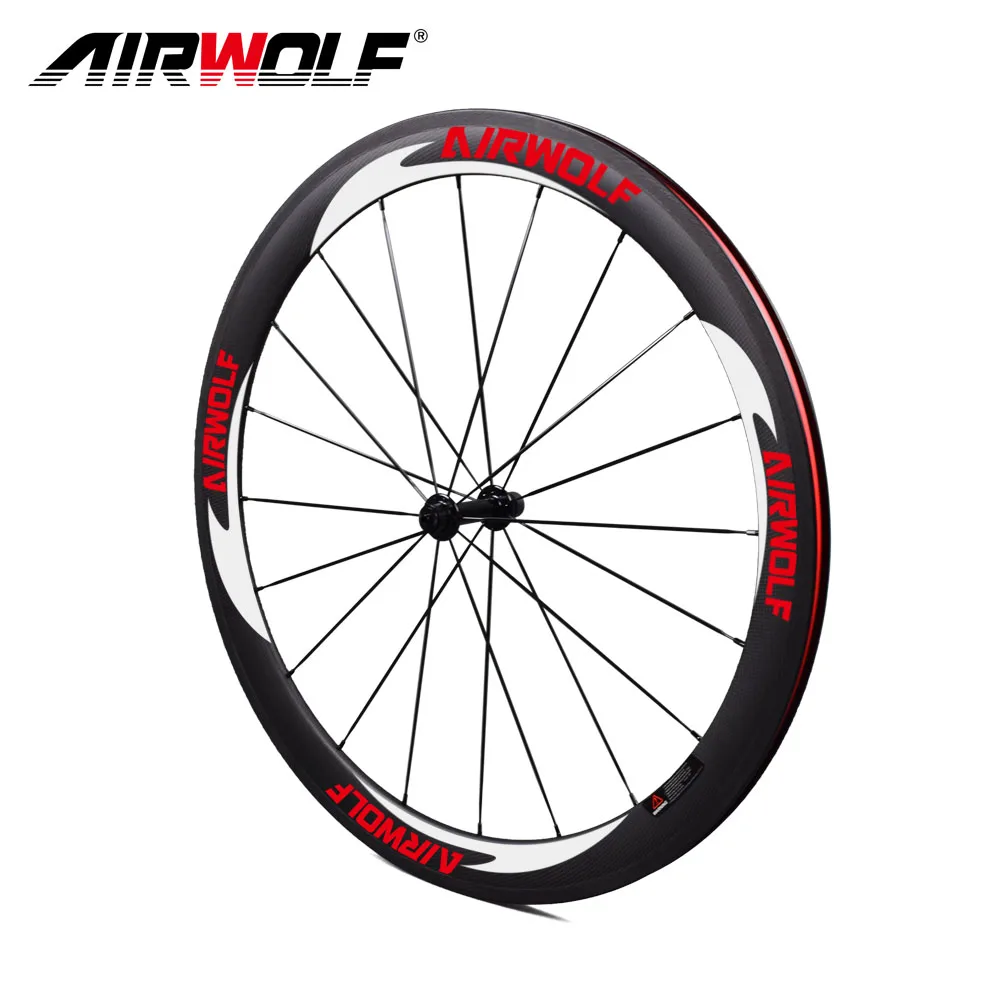 Airwolf Лидер продаж карбоновые велосипедные колеса 3K дорожные 38/50/60/88 с ободком высотой Колеса