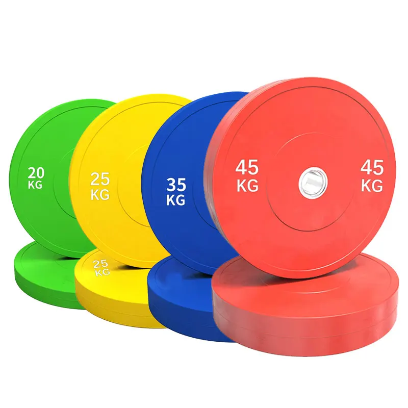 calibrated Weight Barbell Plate For Gym Fitness Weight Plate Gym powerlifting  Rubber Bumper Plates