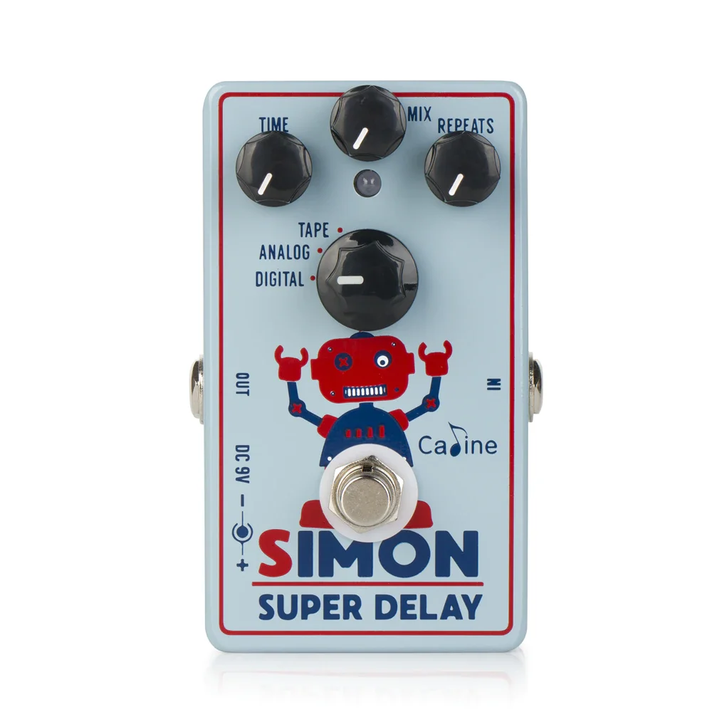 Caline CP-513 Simon Super Delay Guitar Effect Pedal with Digital, Analog and Tape options True Bypass Electric Guitar Accessory