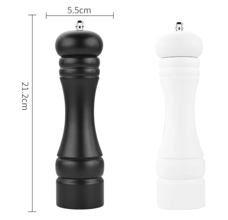 Elegant Pepper Shakers Wooden Salt and Pepper Holder Salt and Pepper Grinders Ceramic Grinding Core Grill