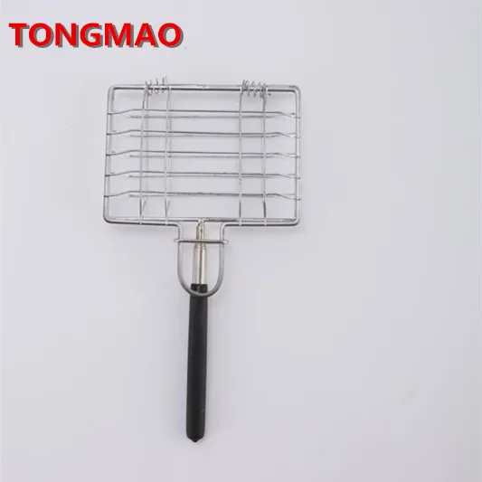 Foldable BBQ Fish Grill Rack Stainless Steel Fish Grilling Basket Barbecue Wire Mesh