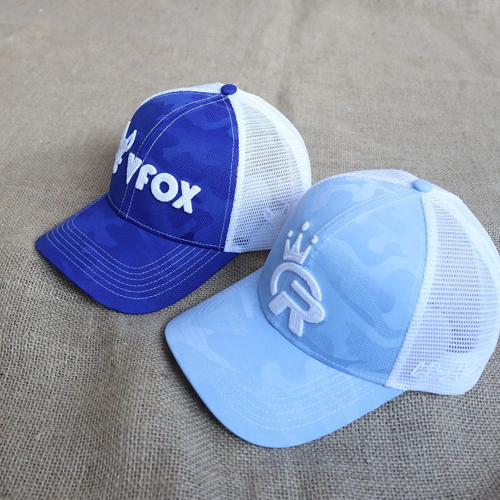 Hot Selling Hat Style 6 Panel Trucker Caps Special Jacquard Fabric Custom 3D Rope Embroidery Logo Trucker Hats Caps