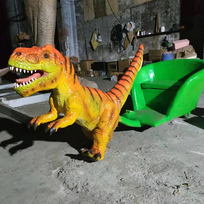 amusement park attraction kids dinosaur ride