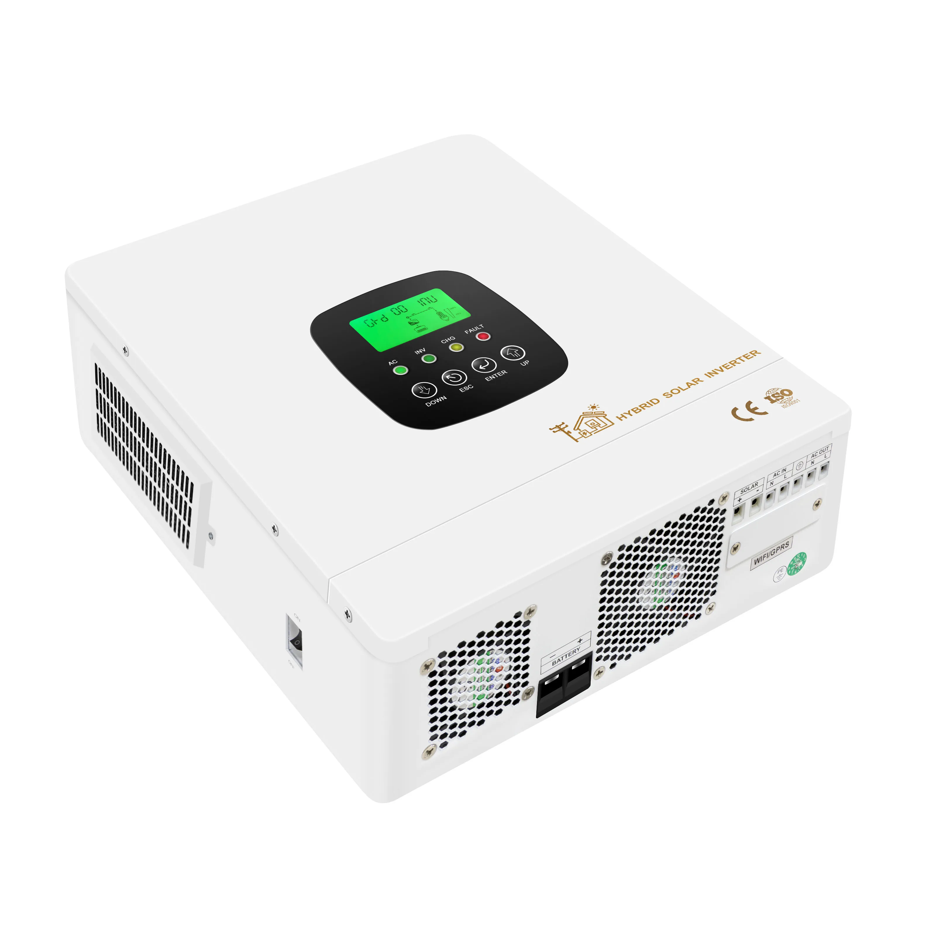 8000watt 10kw 6.2kw dual mppt 4000w 6kw 3kw WIFI solare ibrido 4kw dc to ac 24v to 220v on grid off grid solar hybrid inverter