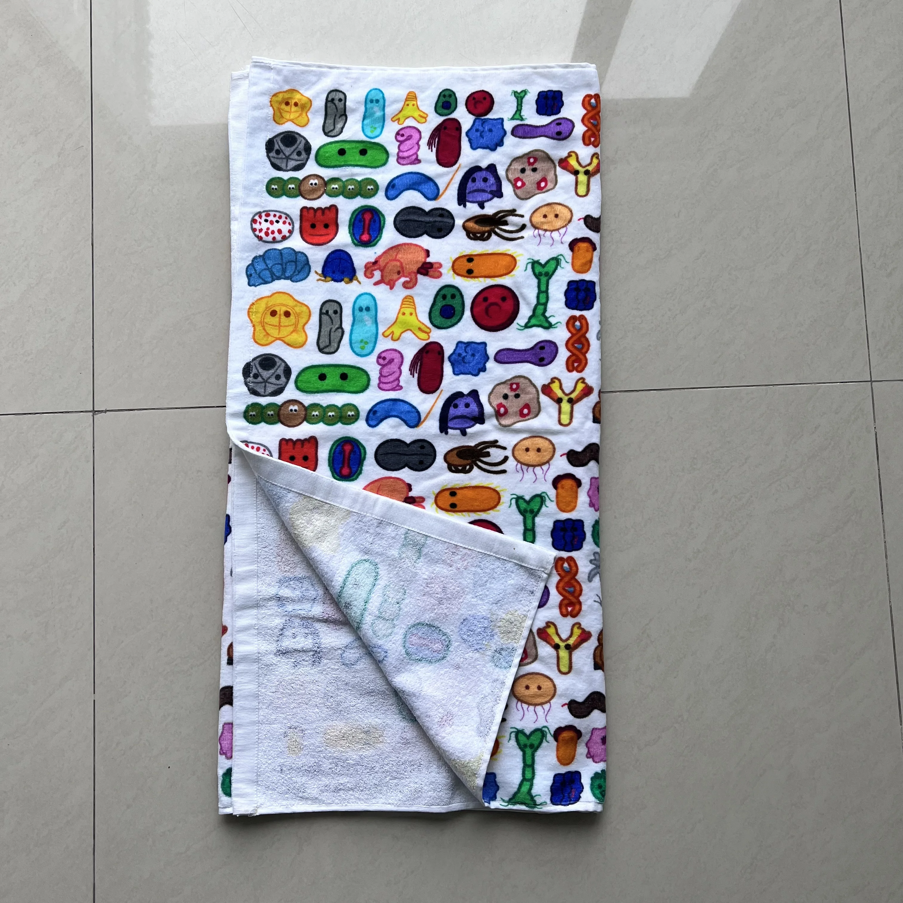 For Kids Custom Logo Cotton Kids Towels With Cartoon Character Terry Cotton Printed Towel Character