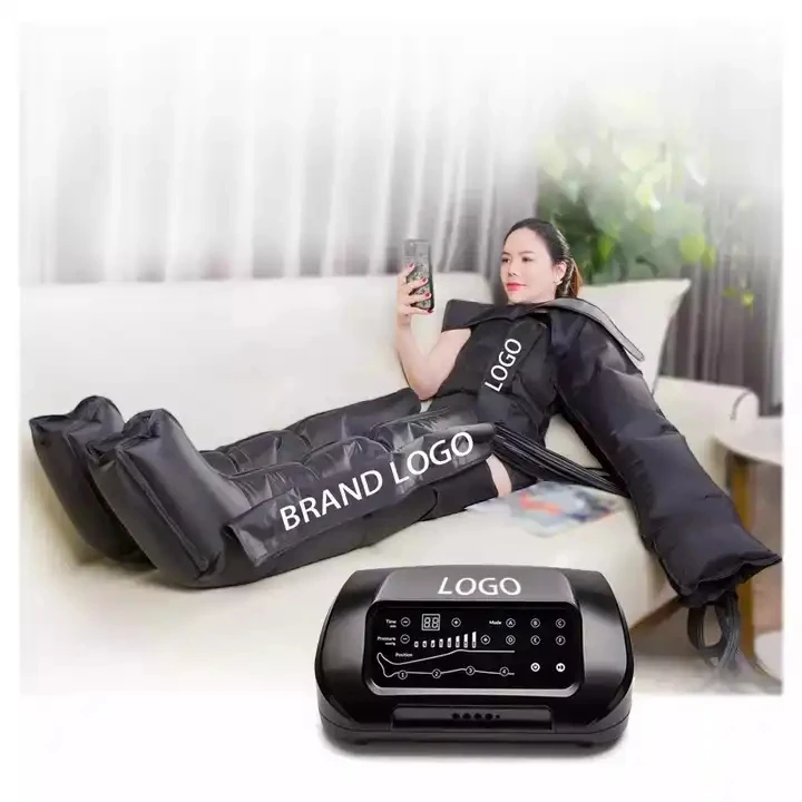Professional 4-Chamber Full Body Air Pressure Massage Machine for Lymphatic Drainage and Leg Compression Massage Therapy