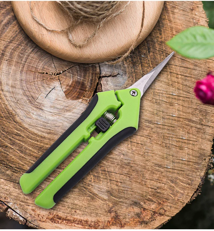 Gardening Hand Scissors Flower Bud Garden Trimming tool Curved with Sharp Stainless Steel Garden Scissors