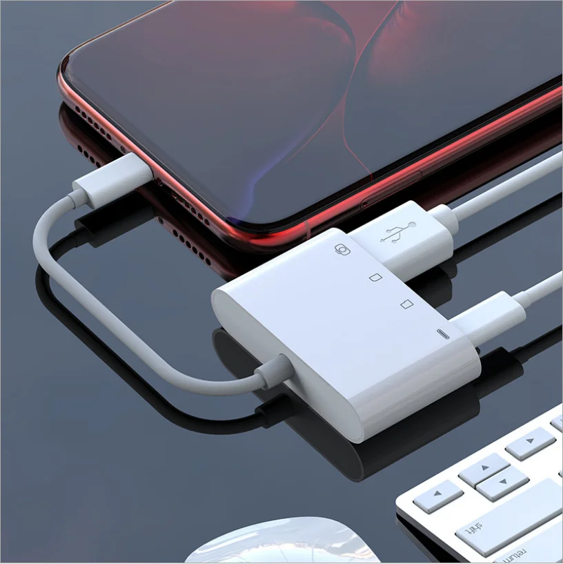 
Suitable for mobile phone usb3.0 card reader four in one large current TFsd card multi-function adapter 