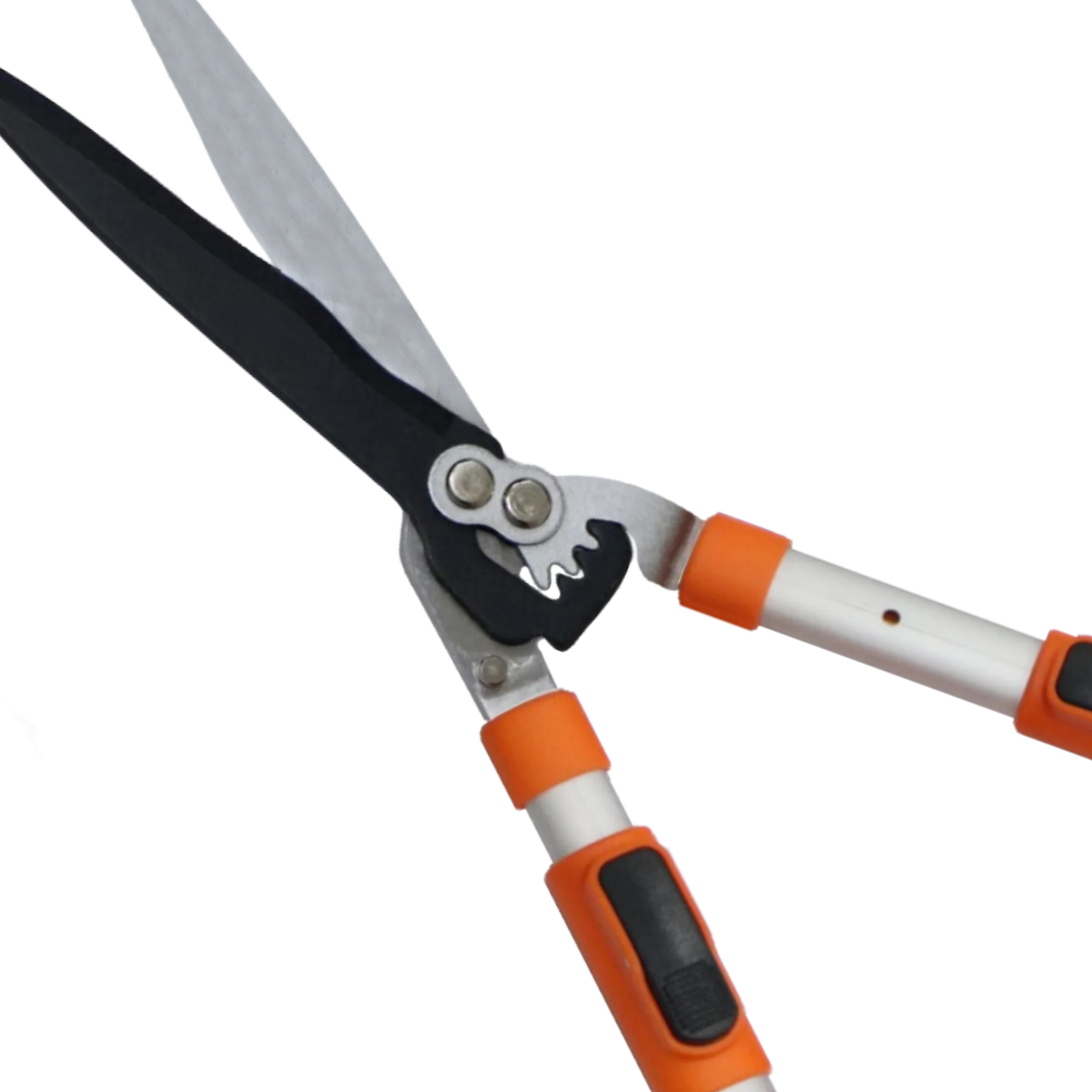 Custom High Carbon Steel 63~81.5Cm Medium Gear Wavy Blade Hedge Shear Gardening Pruning Knives With Comfort Grip