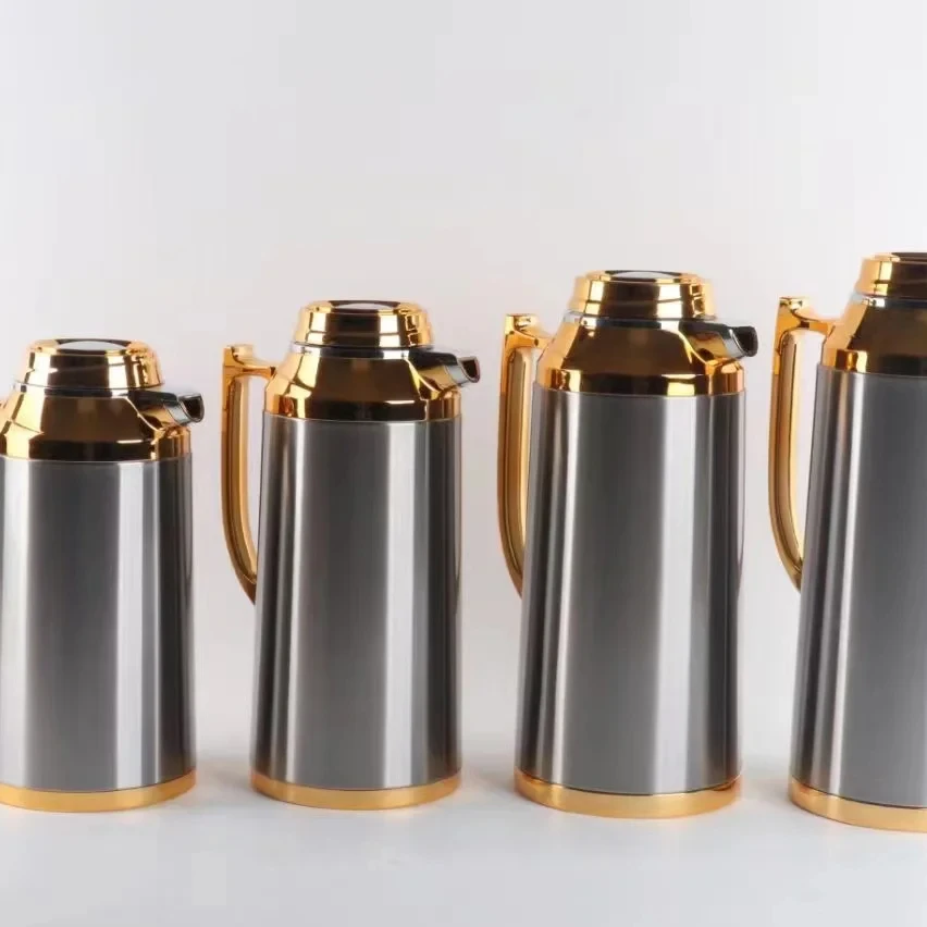 1.0L/1.3L/1.6L/1.9L high quality top selling customized dubai saudi golden thermal vacuum arabic coffee pot thermos manufacturer