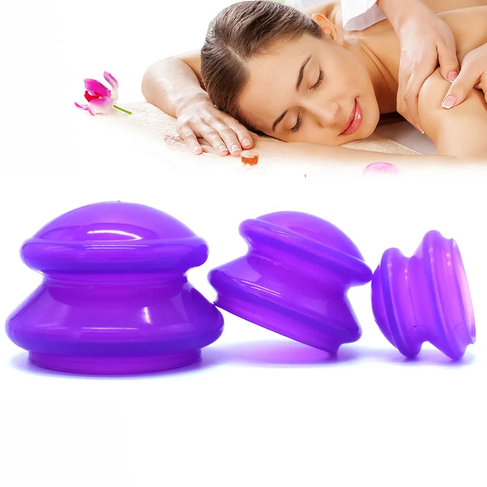 3pcs Cupping Set Therapy Silicone Vacuum Cups Body Massage Pain Relief Massager High Quality Silicone Cupping Cups