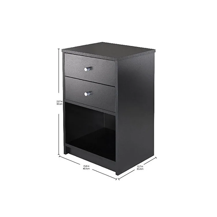 Professional Manufacture Cheap Modern Wooden Filing Cabinet With Two Drawers Small Table Wood Bed Side Table Home Furniture