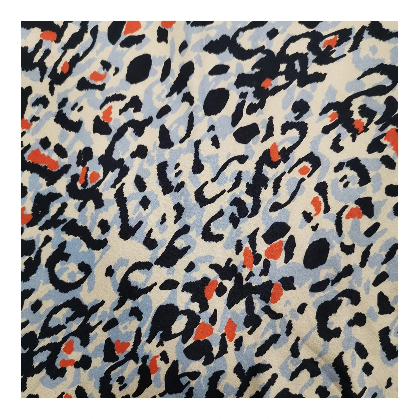 Special Design Widely Used soft-handfeeling leopard  digital printed high density rayon viscose fabric for blouses shirts