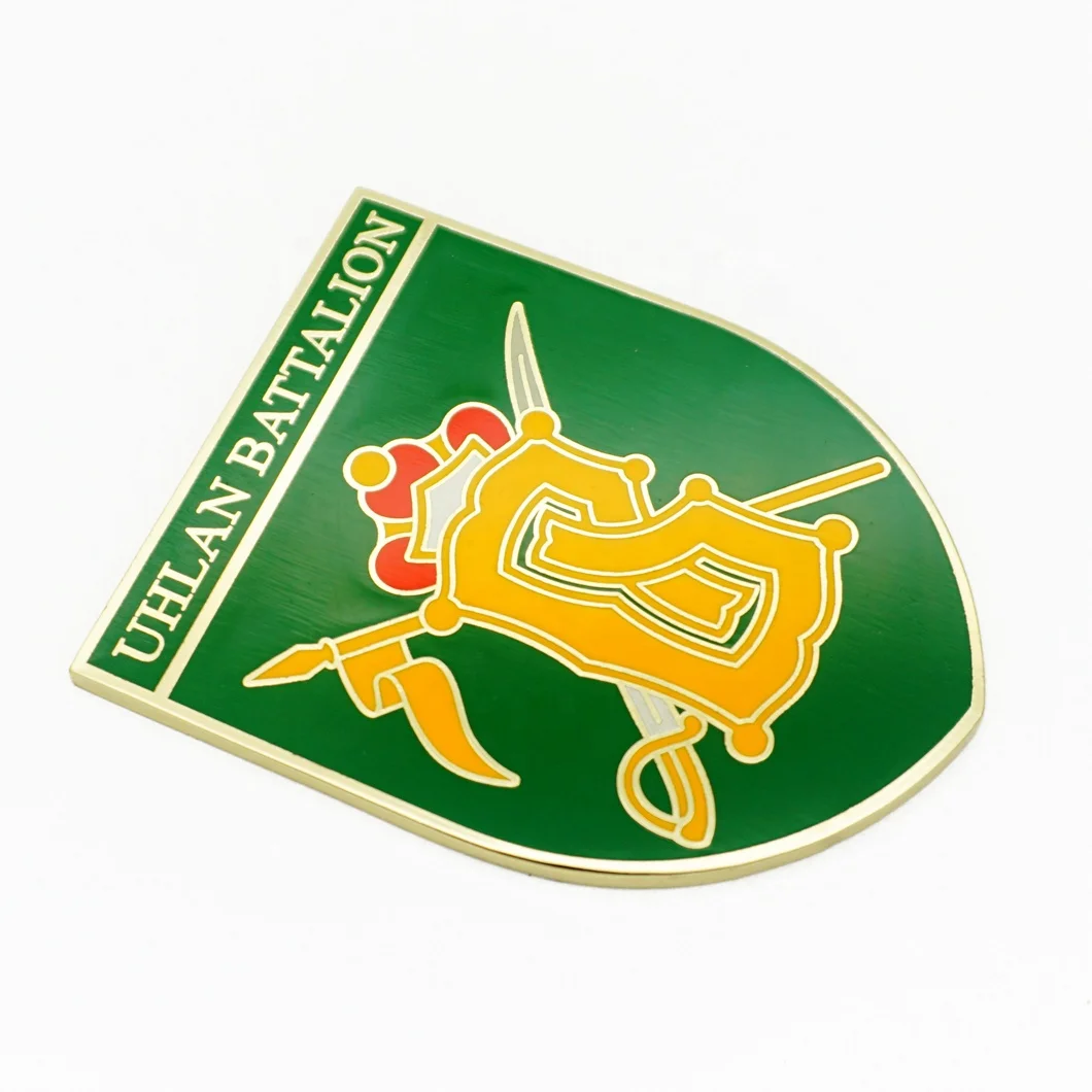 Business Gift Custom metal plate award shield top quality Zinc Alloy Award Gold Metal Souvenir metal enamel coated plates