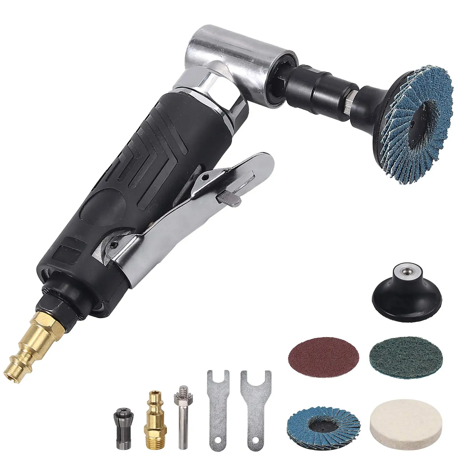 1/4-Inch Pneumatic Power 90 Degree Mini Angle Die Grinder for Grinding Polishing Cutting Air Die Grinder