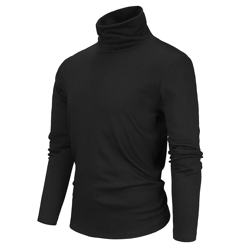 Top casual custom men full sleeve pullover high turtleneck thermal inner wear sweater