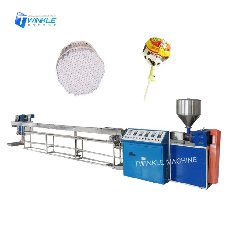 Round plastic lollipop stick making machine line