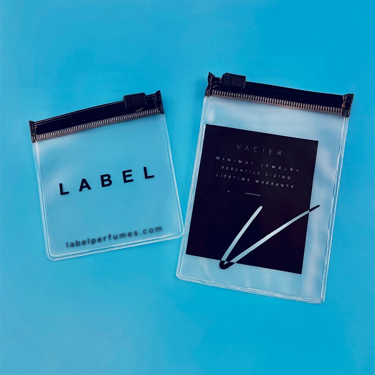 Guangzhou supplier wholesale high quality pvc transparent packaging jewelry holographic pouches bag for packaging