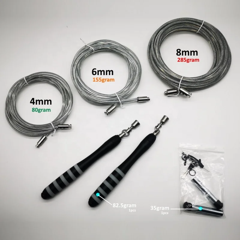 
3 set of TPU steel rope fast click heavy weighted jump skip rope with connect joint crossrope fitness product skipping jumpping 