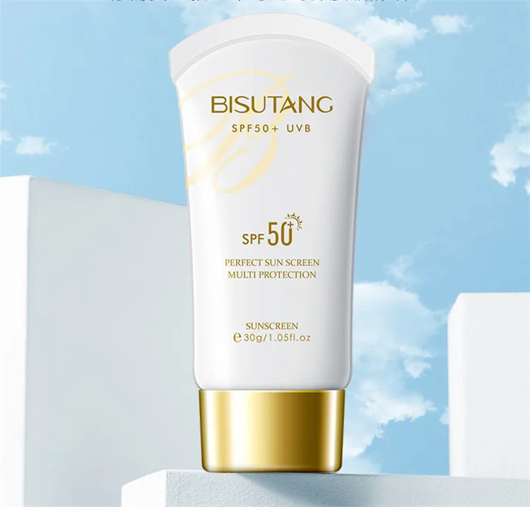 BISUTANG 30g по индивидуальному заказу приватный лэйбл Корейская защита от солнечных лучей Spf 50 + ультрафиолета изоляция водонепроницаемый УФ Защита уход за кожей лица солнцезащитный крем