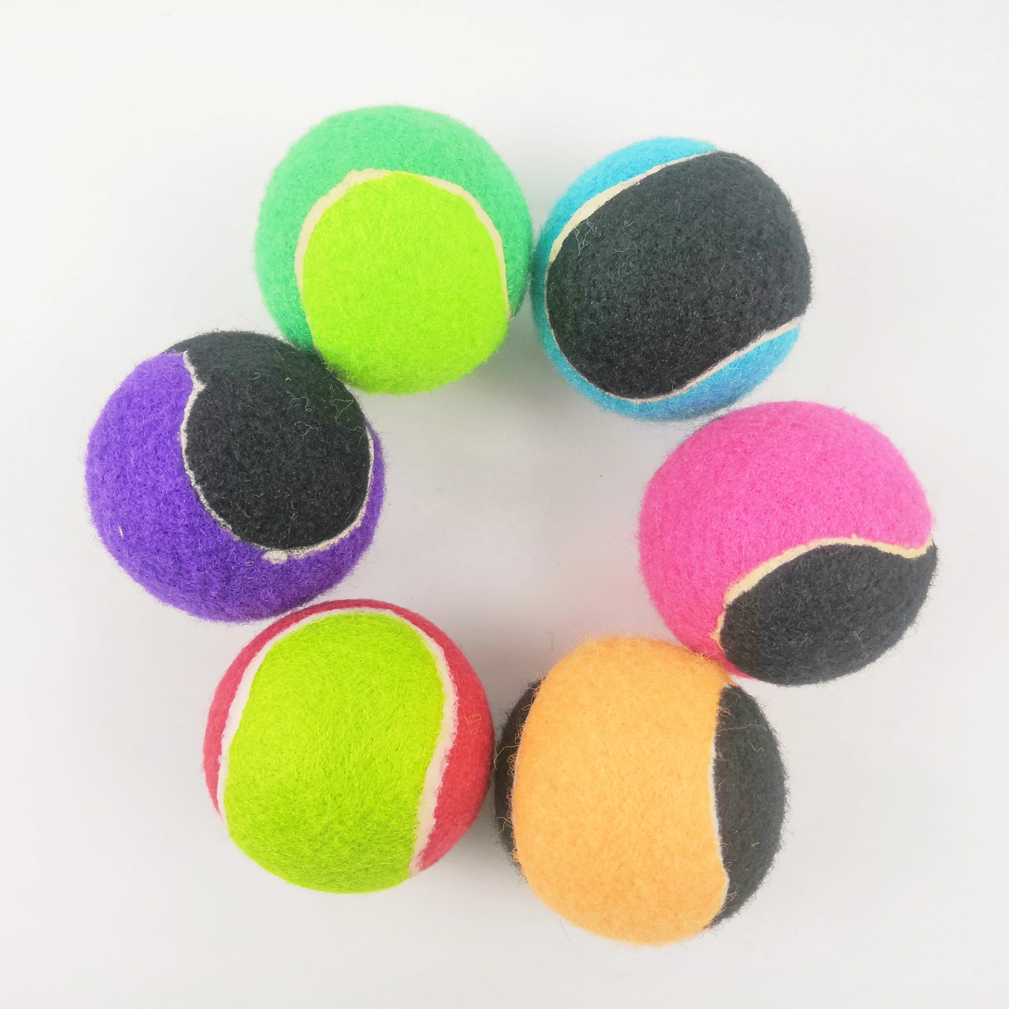 Double Color Mini Tennis Balls Training Pet Tennis Toys Ball for Large Medium Small Dogs