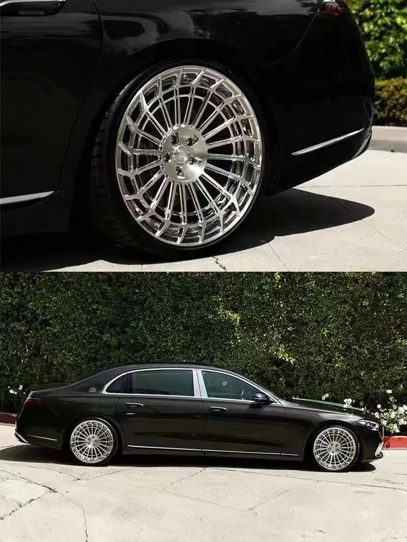 Bku racing manufacture custom forged wheels 5x112 wheels 19 20 21 inch rims 5 holes polishing for w212 w213 w221 w222 w223 rims