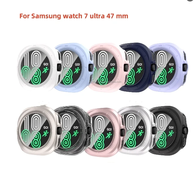 For Samsung Galaxy Watch 7 Ultra 47MM Full Coverage Shockproof Case Tempered Glass Case Screen