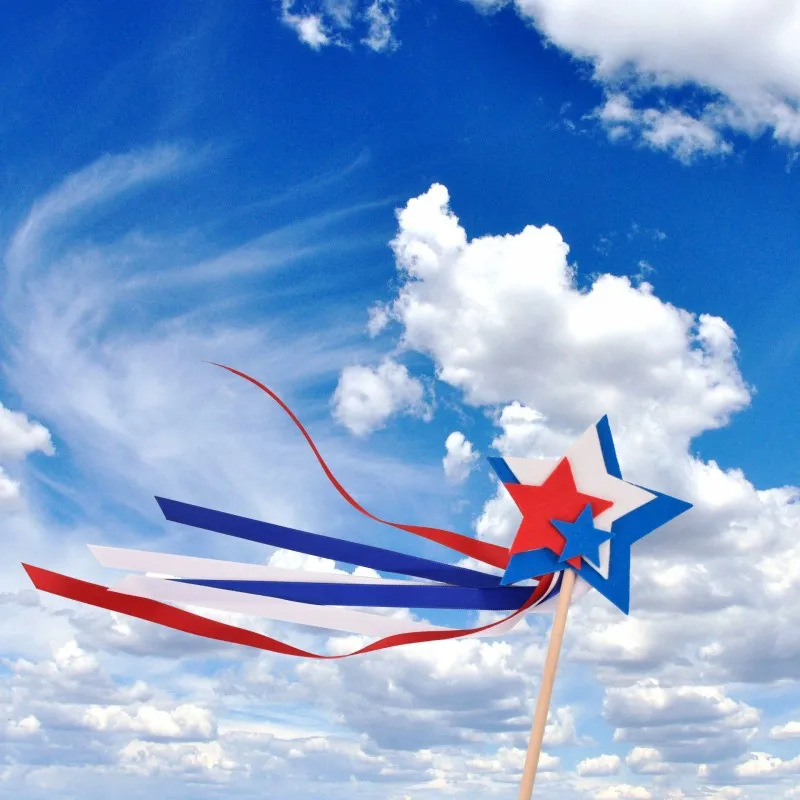 2024 4th of July Star Wands Felt Princess Kids July 4th Toy Children Girls Fairy Party Props Magic Sticks Felt Star Wand