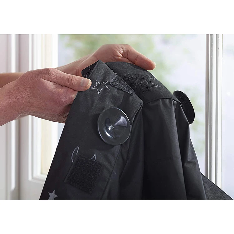 Custom wholesale Portable Blackout Shades Curtains Temporary Blackout Blinds Clever Window Blackout Solution for Baby