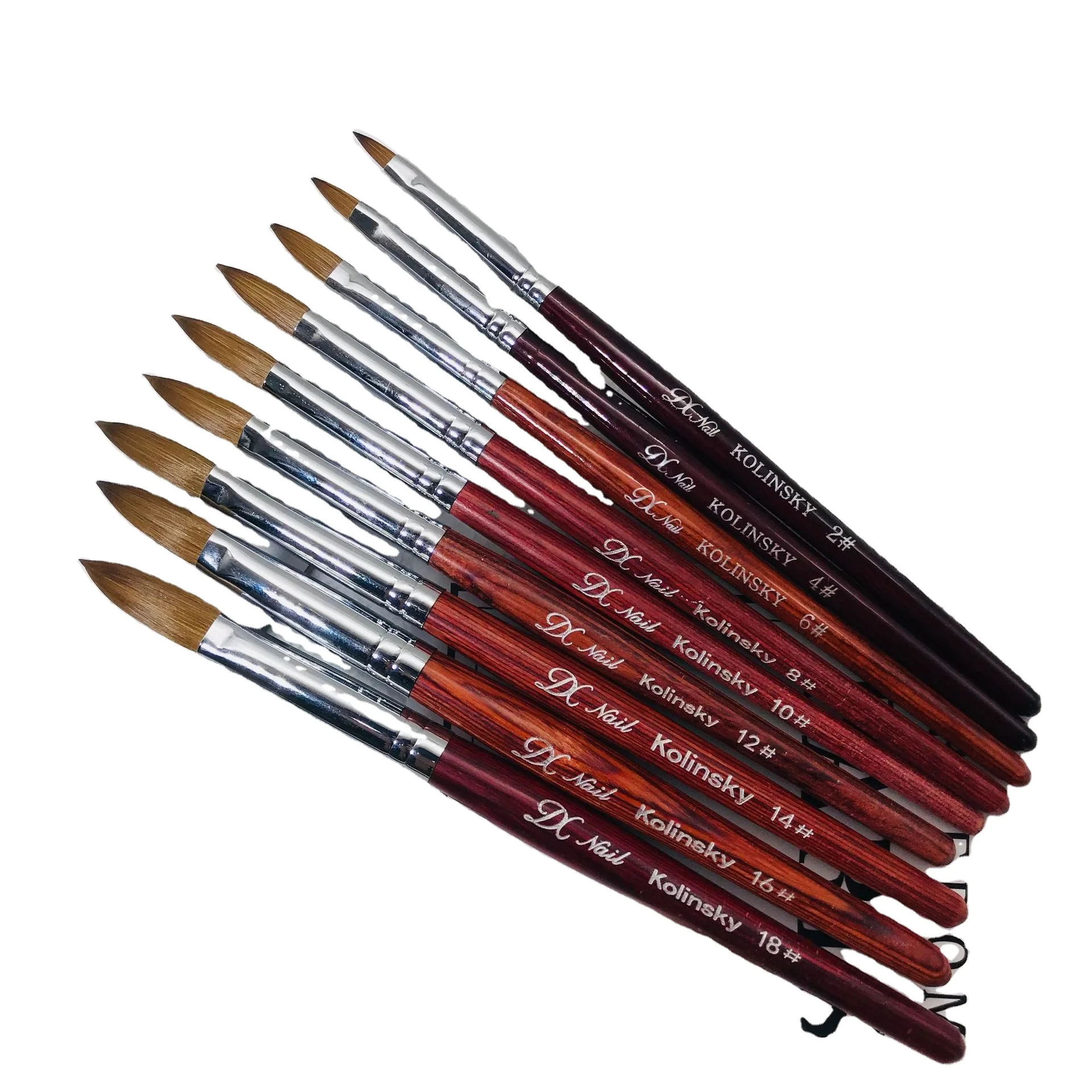 New type top sale popular product nail art brush set pure kolinsky brush