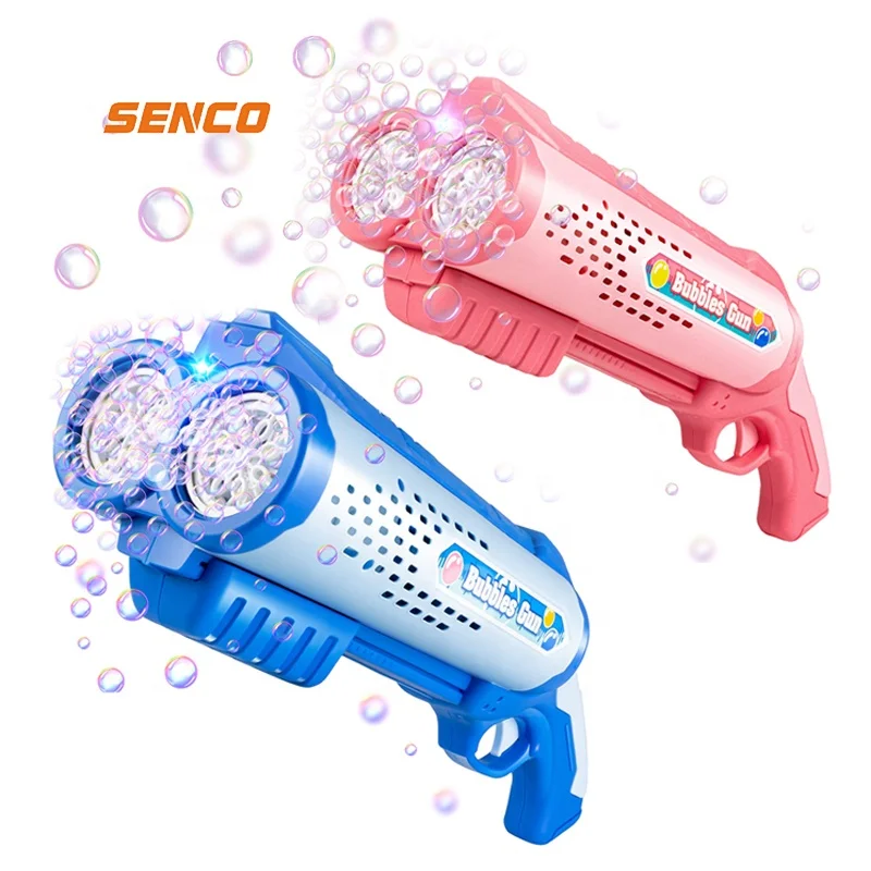 Outdoor Games Summer Party Bubble Gun Toys Summer Outdoor Electric Bubble Machine With Light Kids Soap Water Toy
