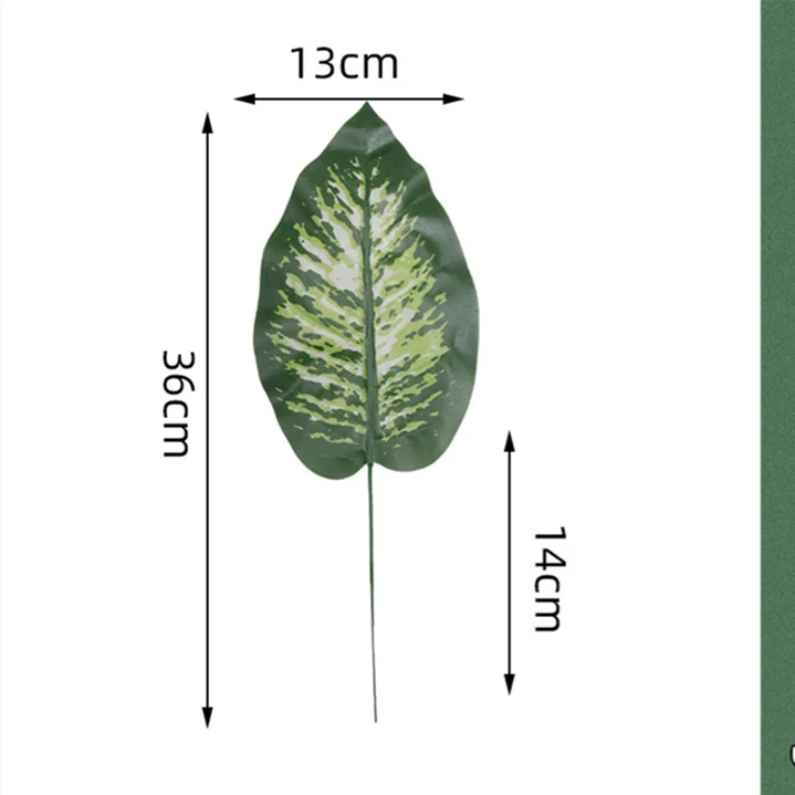 SEASON Silk Tropical Foliage Artificial Plant Green Leaves for Hawaiian Party Jungle Beach Decoration Silk Single Leaves