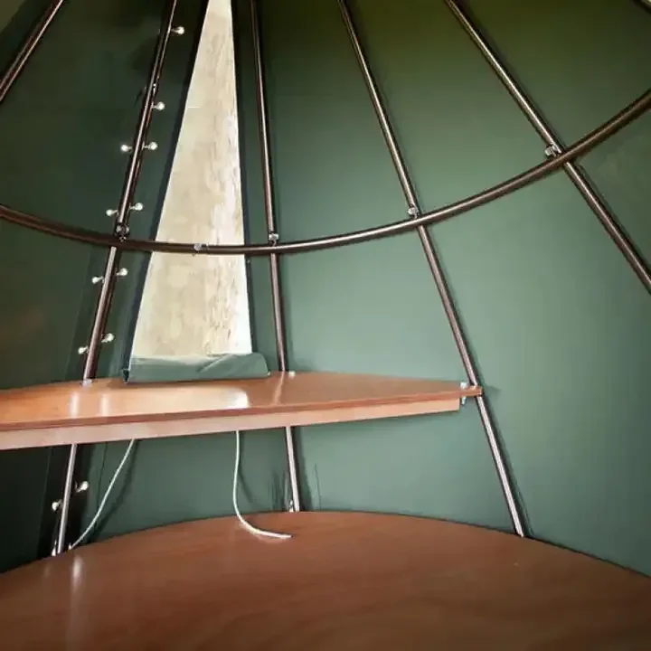 Outdoor Aluminum Frame Hanging Tent Durable PVC Fabric Pent House Geodesic Dome Tent for Wedding & Event for Camping