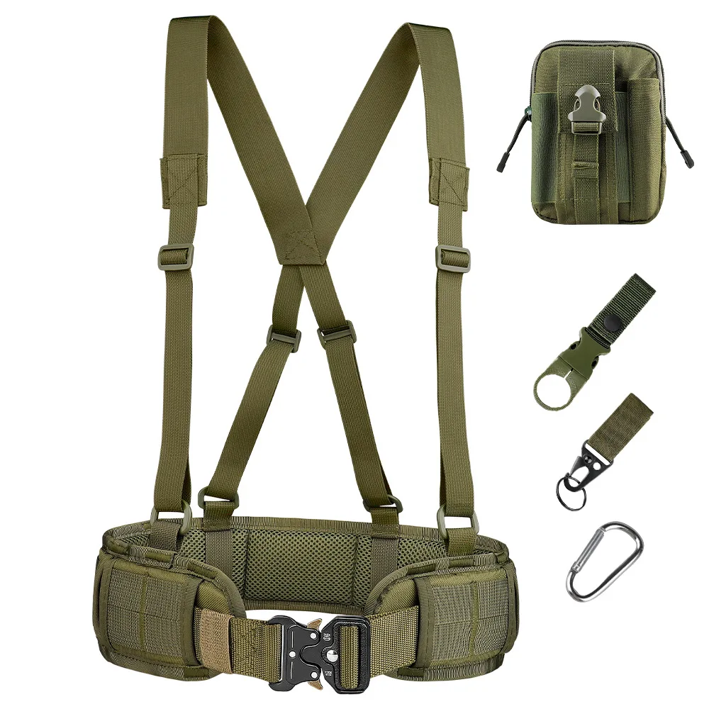 Outdoor Tactical Belt Equipment Multi-Functional Quick Release Tactical Belt Cobra Buckle Adjustable Nylon Belt