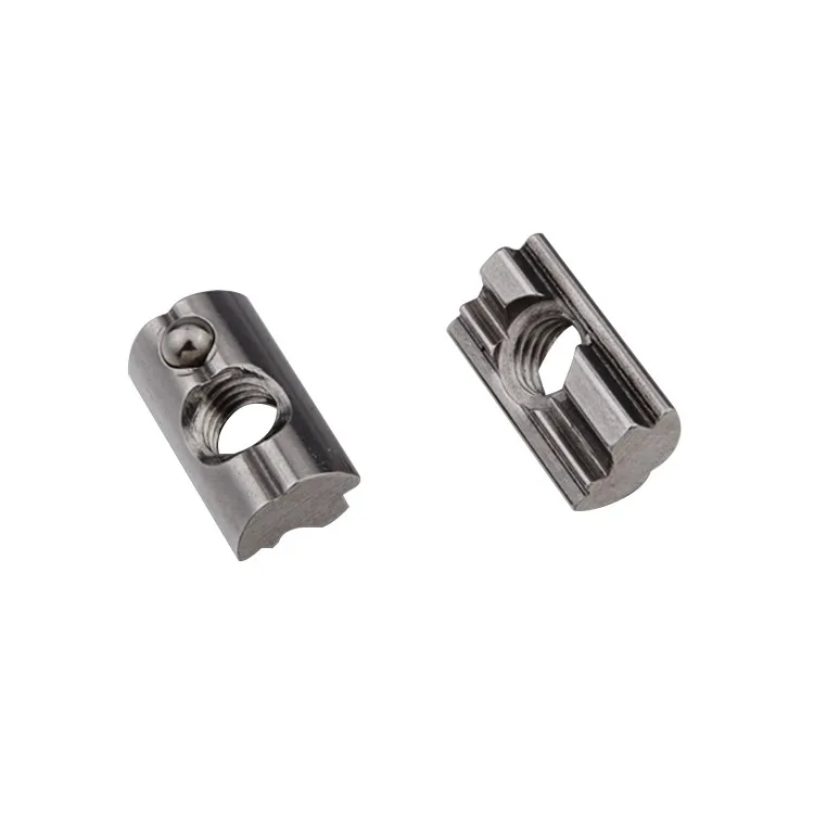  Nut 2H01.AB.01 High quality Steel slot 8 Half round t nut with ball ss 304 for aluminum profile
