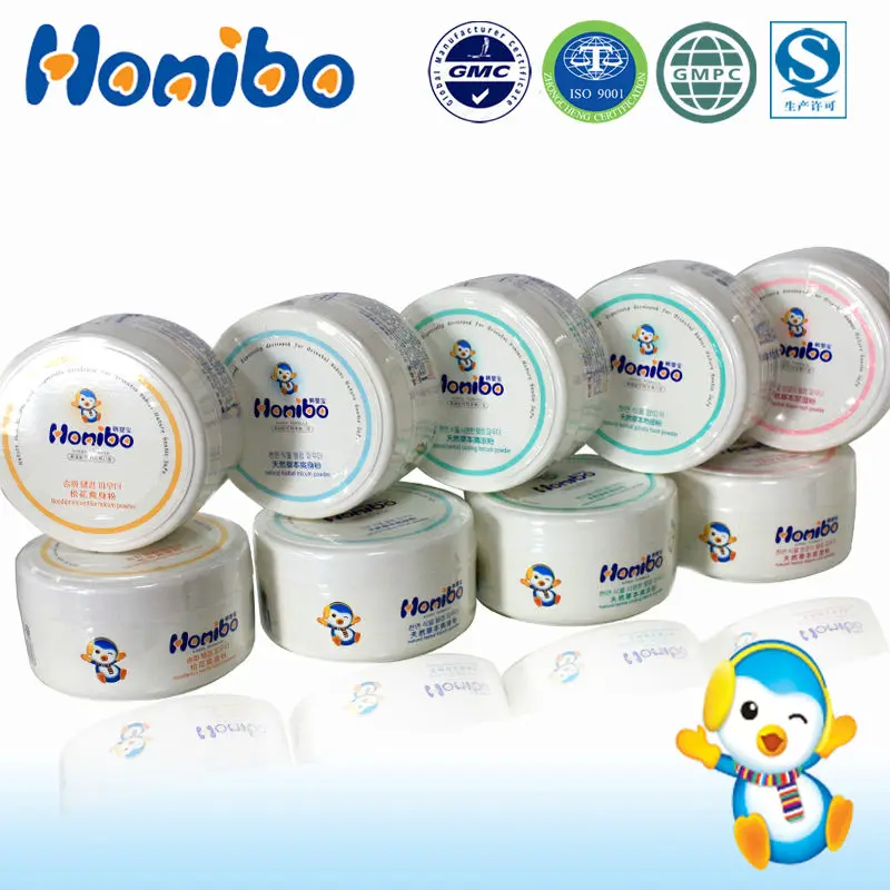 
Honibo Herbal baby talc powder food grade pure cool waterlily powder 
