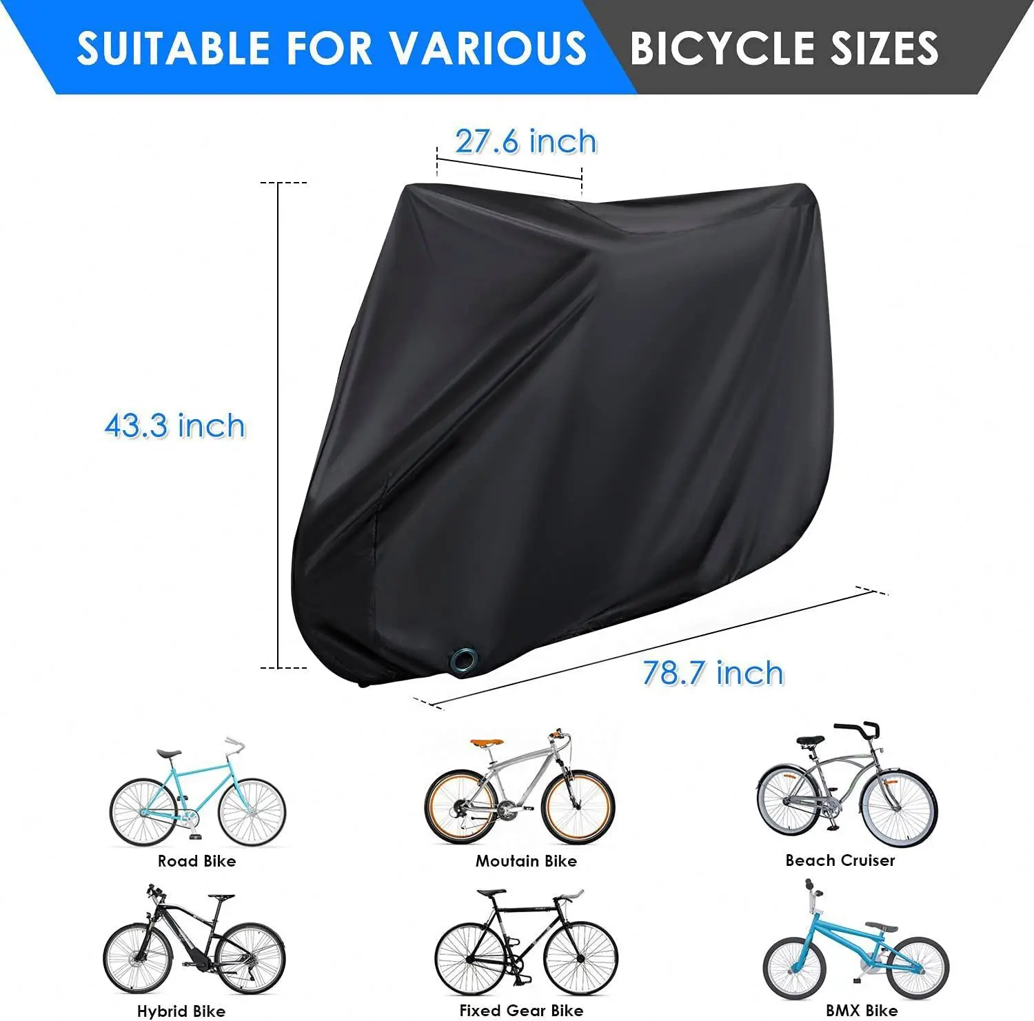 Istaride Bike Covers for Outside Storage Extra Heavy Duty Waterproof Anti Rain Dust UV Protective Bicycle Cover