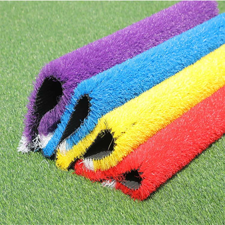 wholesale High quality environmental protection  rainbow artificial grass has different colours or customized  for decoration