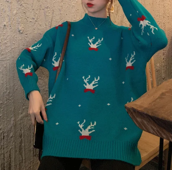
Christmas thick sweater winter pullovers for women 