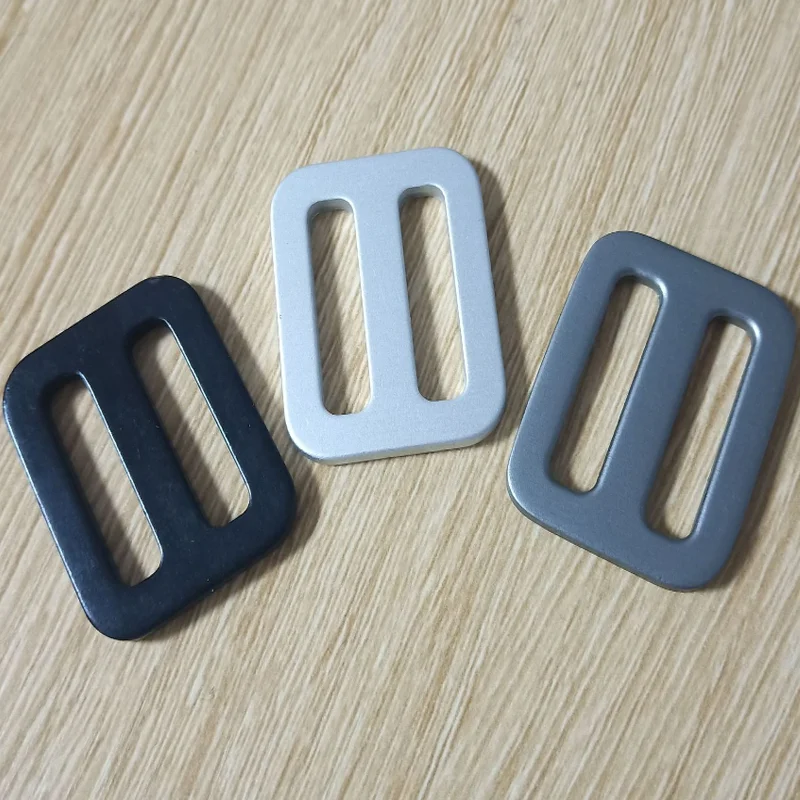 Aluminum Tri-glide buckle 25mm ring adjustable buckle for luggage leather accessories