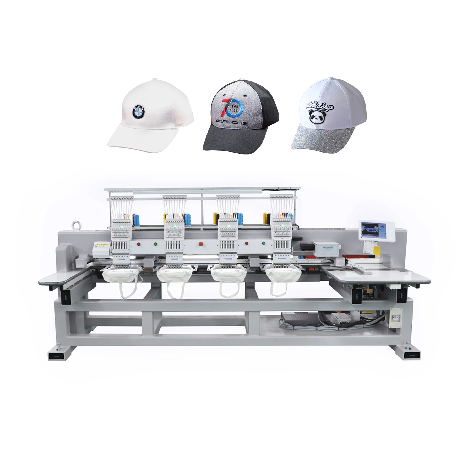 Sewing embroidery machine multi color 4 head cap embroidery machine
