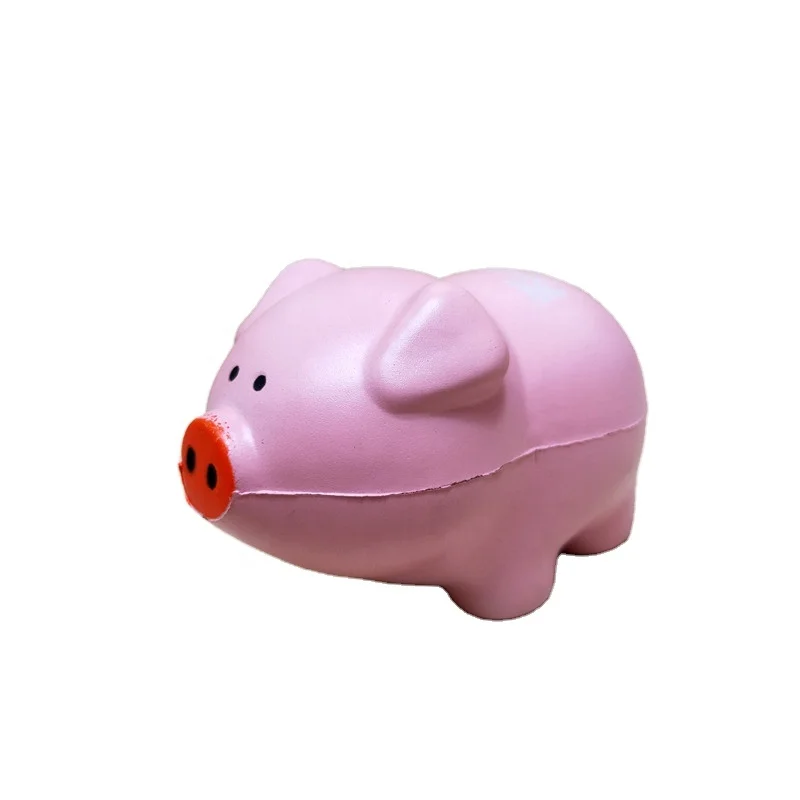 PU pig  animal modeling toy decompression pressure ball foam promotional gifts Pu stress ball