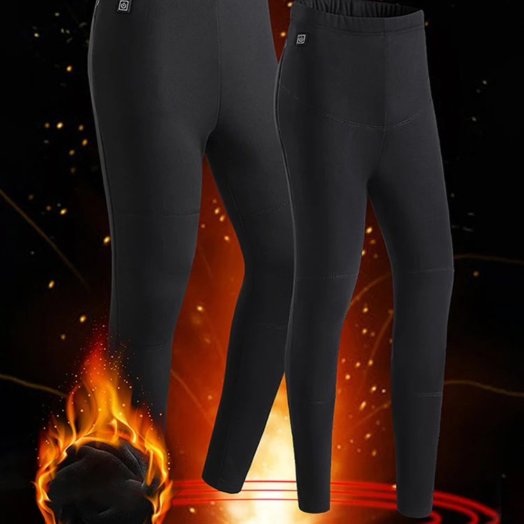 Electric Heated Trousers Mens Women Carbon Fiber Winter Warm Usb Intelligent Heat Cotton Thermal Pants