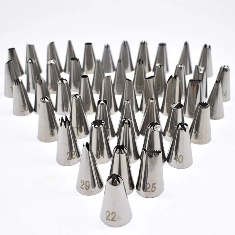Hot Selling 48pcs Piping Tips Cake Decorating Tips and Icing Piping Tips Nozzles Set