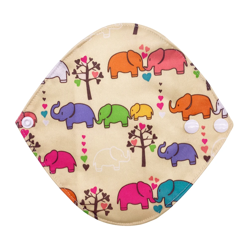 
Available different prints washable and reusable super absorbent 18*18cm sanitary pad for women 