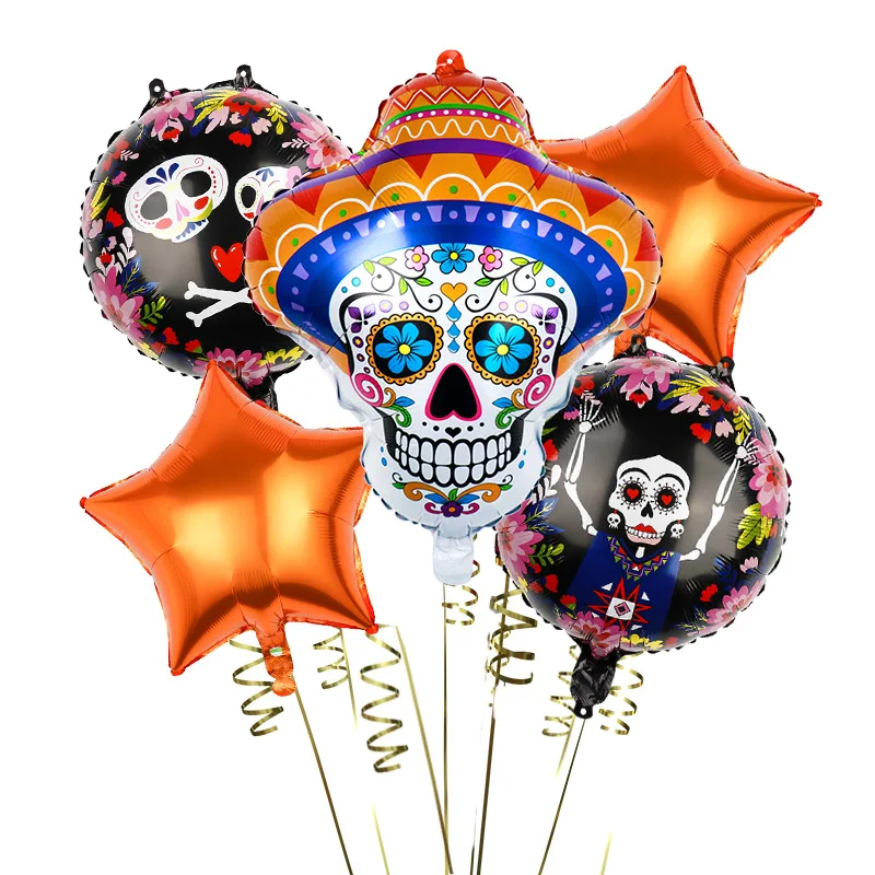 2024 New Halloween Aluminum Film balloon set Ghost Pumpkin Halloween bar party ghost balloon