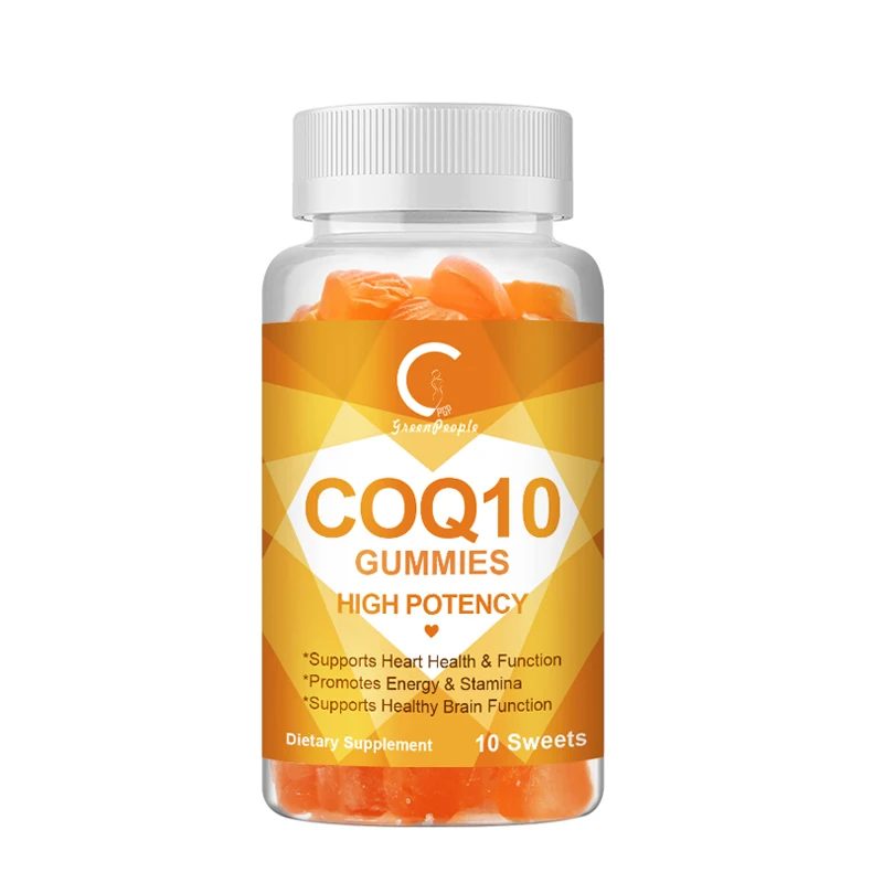 OEM 10pcs Factory Wholesale Coq10 Gummy Coenzyme Q10 Gummies For Heart Health