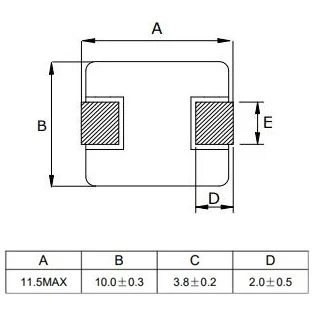 YT1040-3R3M  1040 Series Shielded Smd 3.3uH core Integrated inductor