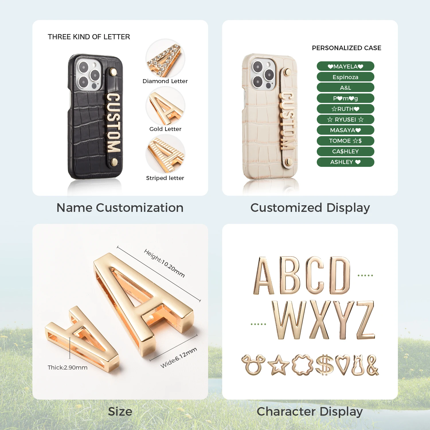 Holding Strap Metal Personalization Crocodile pattern Leather Phone Case For iPhone 11 12 13 14 Pro Max